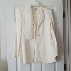 Ladies /Misses Cream color suit with Pants (Considered Winter white)